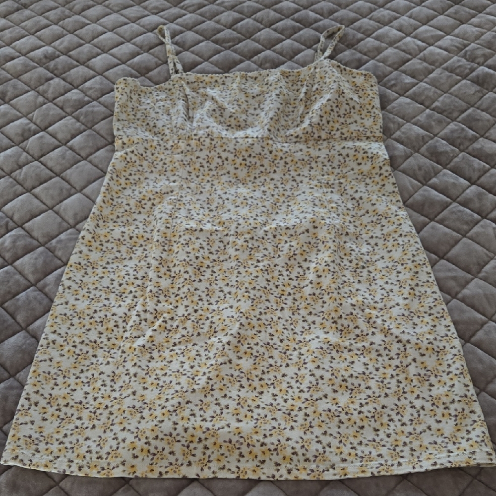Wild Fable Yellow Floral Mini Dress